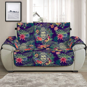 Tropical Buddha Print Half Sofa Protector