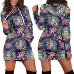 Tropical Buddha Print Hoodie Dress GearFrost