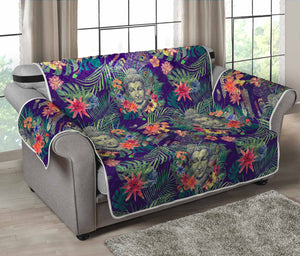 Tropical Buddha Print Loveseat Protector