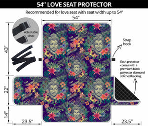 Tropical Buddha Print Loveseat Protector