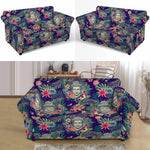 Tropical Buddha Print Loveseat Slipcover