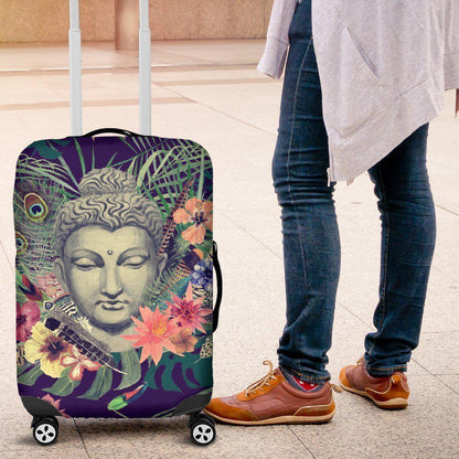 Tropical Buddha Print Luggage Cover GearFrost