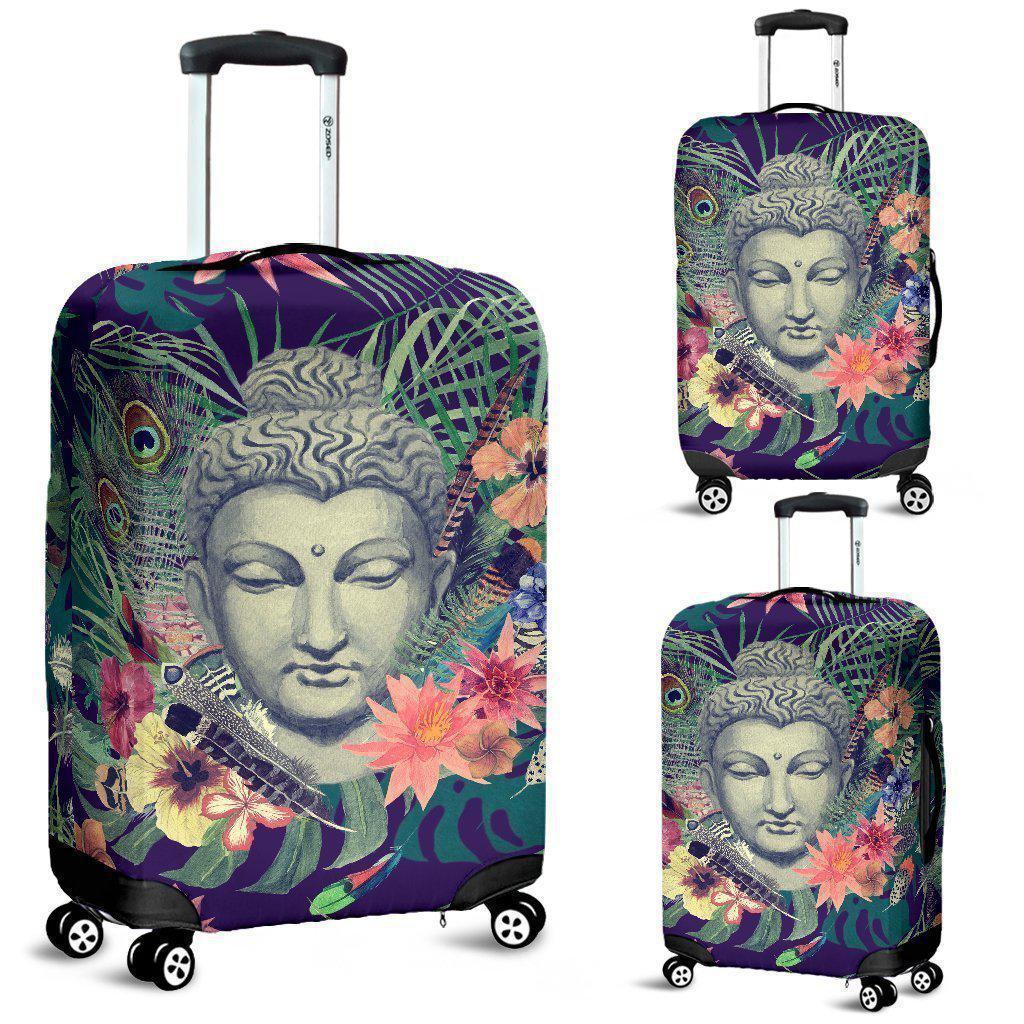 Tropical Buddha Print Luggage Cover GearFrost
