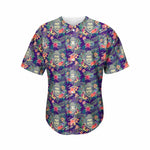 Tropical Buddha Print Men's Baseball Jersey