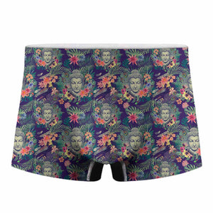 Tropical Buddha Print Men's Boxer Briefs