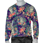 Tropical Buddha Print Men's Crewneck Sweatshirt GearFrost