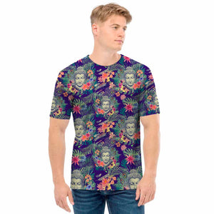 Tropical Buddha Print Men's T-Shirt