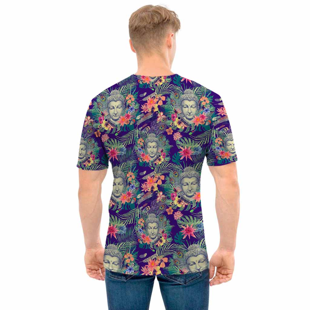 Tropical Buddha Print Men's T-Shirt