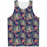 Tropical Buddha Print Men's Tank Top