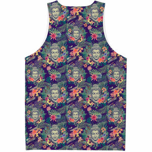 Tropical Buddha Print Men's Tank Top