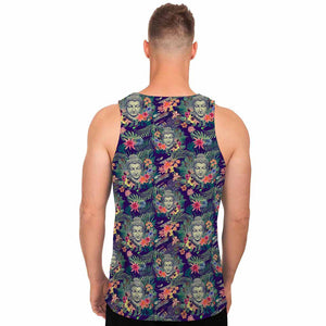 Tropical Buddha Print Men's Tank Top