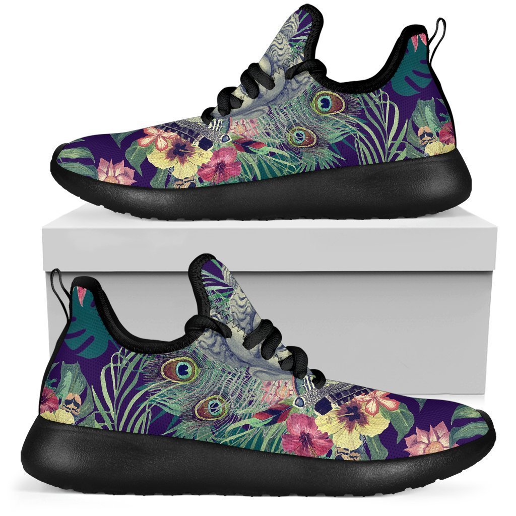 Tropical Buddha Print Mesh Knit Shoes GearFrost