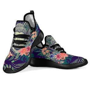 Tropical Buddha Print Mesh Knit Shoes GearFrost