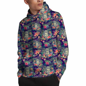 Tropical Buddha Print Pullover Hoodie