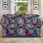 Tropical Buddha Print Sofa Protector