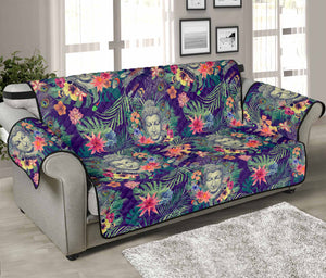 Tropical Buddha Print Sofa Protector