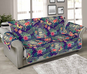 Tropical Buddha Print Sofa Protector