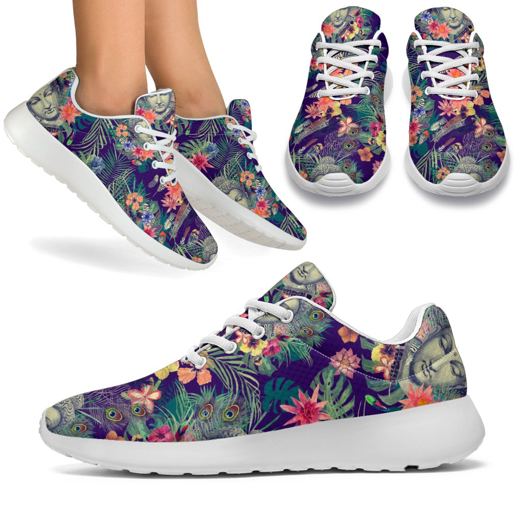 Tropical Buddha Print Sport Shoes GearFrost