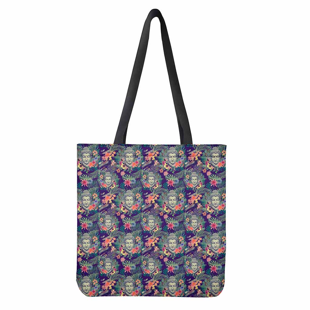 Tropical Buddha Print Tote Bag