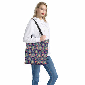 Tropical Buddha Print Tote Bag