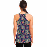 Tropical Buddha Print Women's Racerback Tank Top