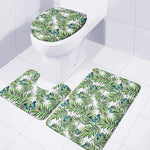 Tropical Butterfly Pattern Print 3 Piece Bath Mat Set