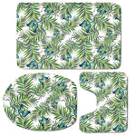 Tropical Butterfly Pattern Print 3 Piece Bath Mat Set
