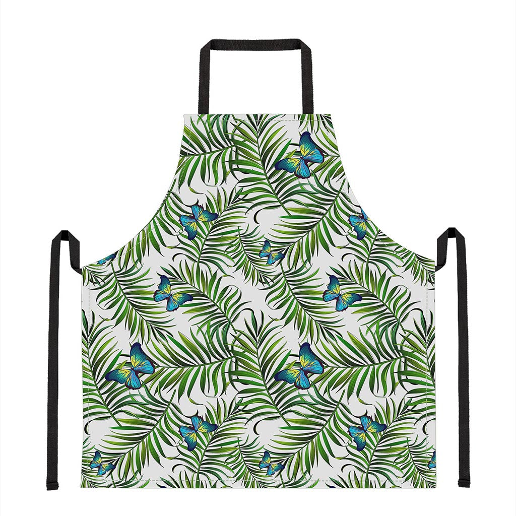 Tropical Butterfly Pattern Print Apron