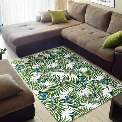 Tropical Butterfly Pattern Print Area Rug GearFrost