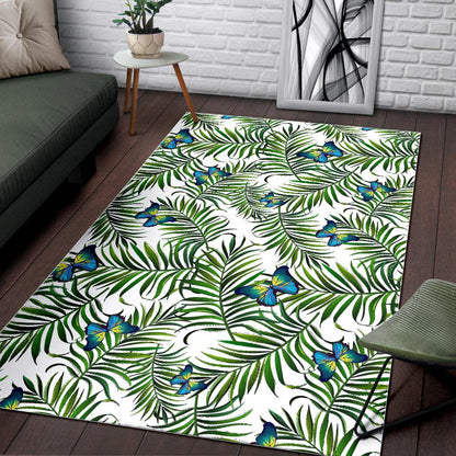 Tropical Butterfly Pattern Print Area Rug GearFrost