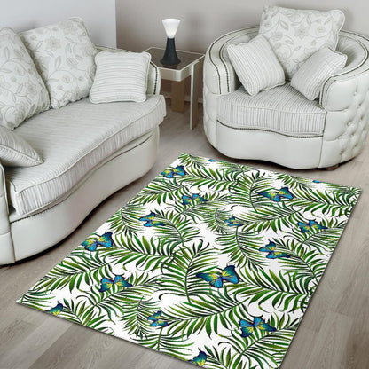 Tropical Butterfly Pattern Print Area Rug GearFrost