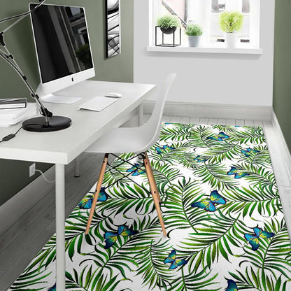 Tropical Butterfly Pattern Print Area Rug GearFrost