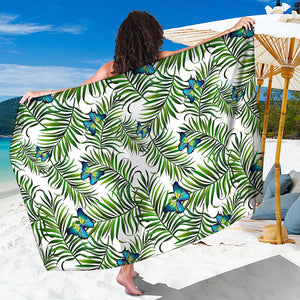 Tropical Butterfly Pattern Print Beach Sarong Wrap