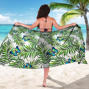 Tropical Butterfly Pattern Print Beach Sarong Wrap