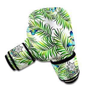 Tropical Butterfly Pattern Print Boxing Gloves