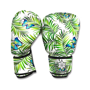 Tropical Butterfly Pattern Print Boxing Gloves