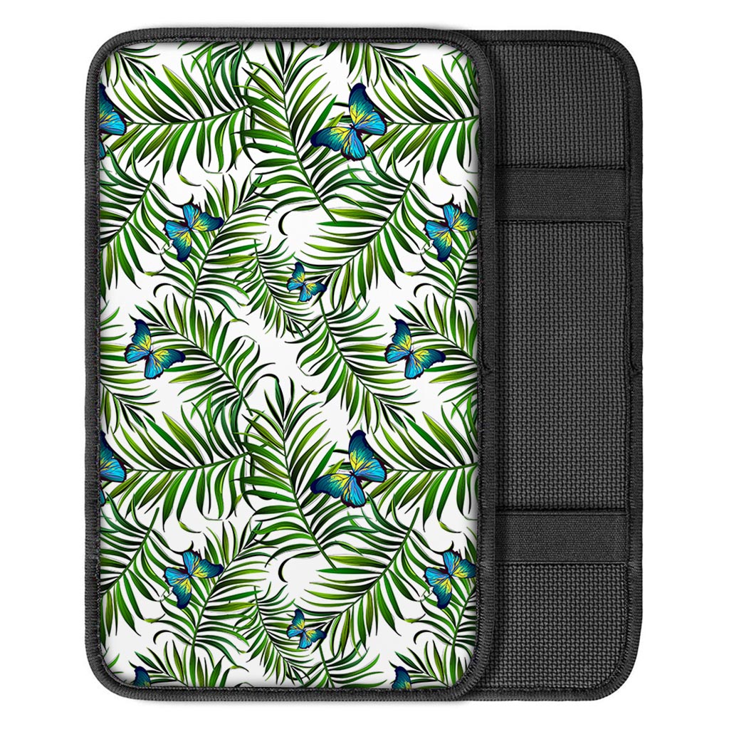 Tropical Butterfly Pattern Print Car Center Console Cover