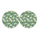 Tropical Butterfly Pattern Print Car Coasters