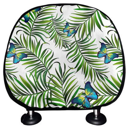 Tropical Butterfly Pattern Print Car Headrest Covers