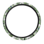 Tropical Butterfly Pattern Print Car Steering Wheel Cover