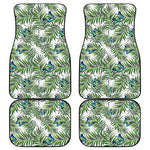 Tropical Butterfly Pattern Print Front and Back Car Floor Mats