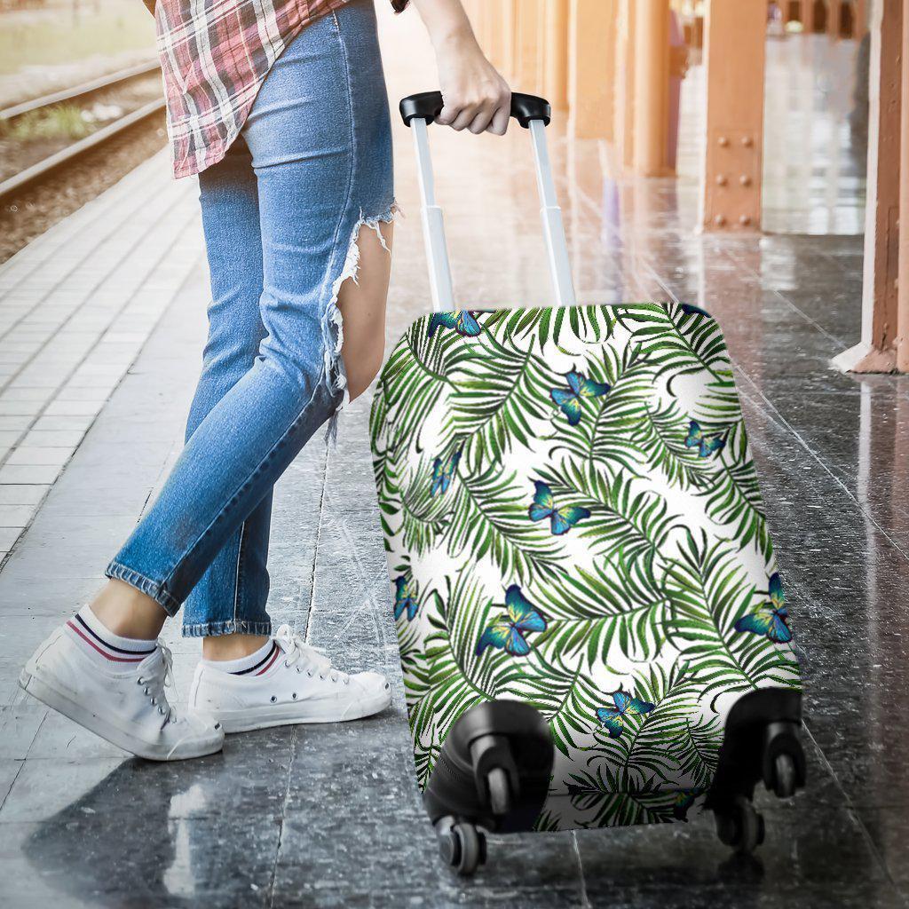 Tropical Butterfly Pattern Print Luggage Cover GearFrost