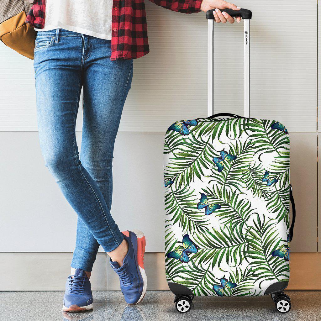 Tropical Butterfly Pattern Print Luggage Cover GearFrost