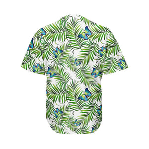 Tropical Butterfly Pattern Print Men's Baseball Jersey