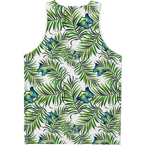 Tropical Butterfly Pattern Print Men's Tank Top