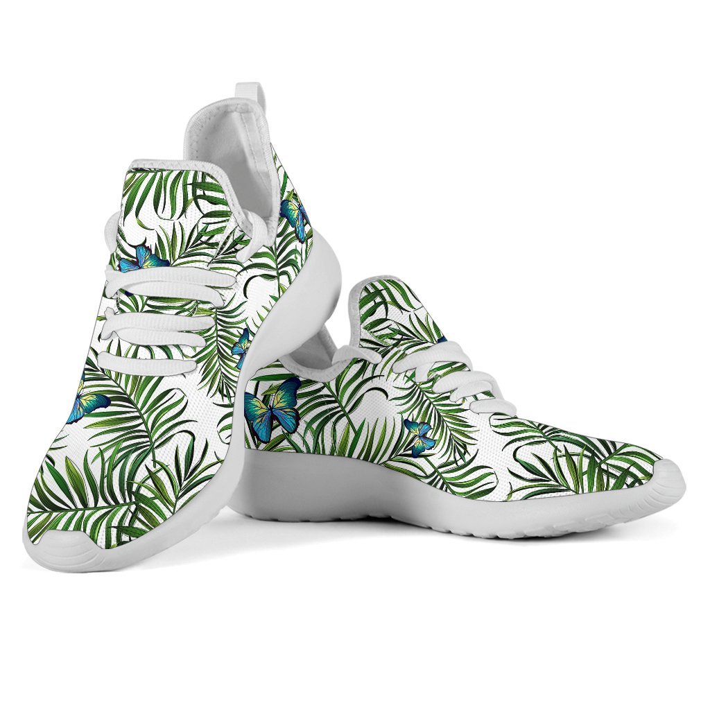 Tropical Butterfly Pattern Print Mesh Knit Shoes GearFrost