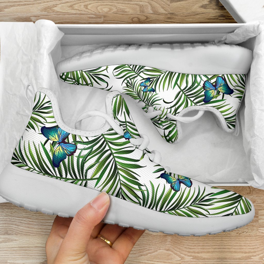 Tropical Butterfly Pattern Print Mesh Knit Shoes GearFrost