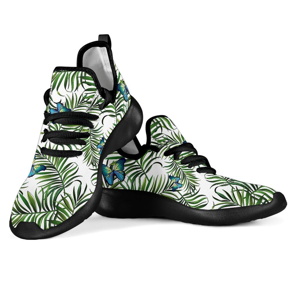 Tropical Butterfly Pattern Print Mesh Knit Shoes GearFrost