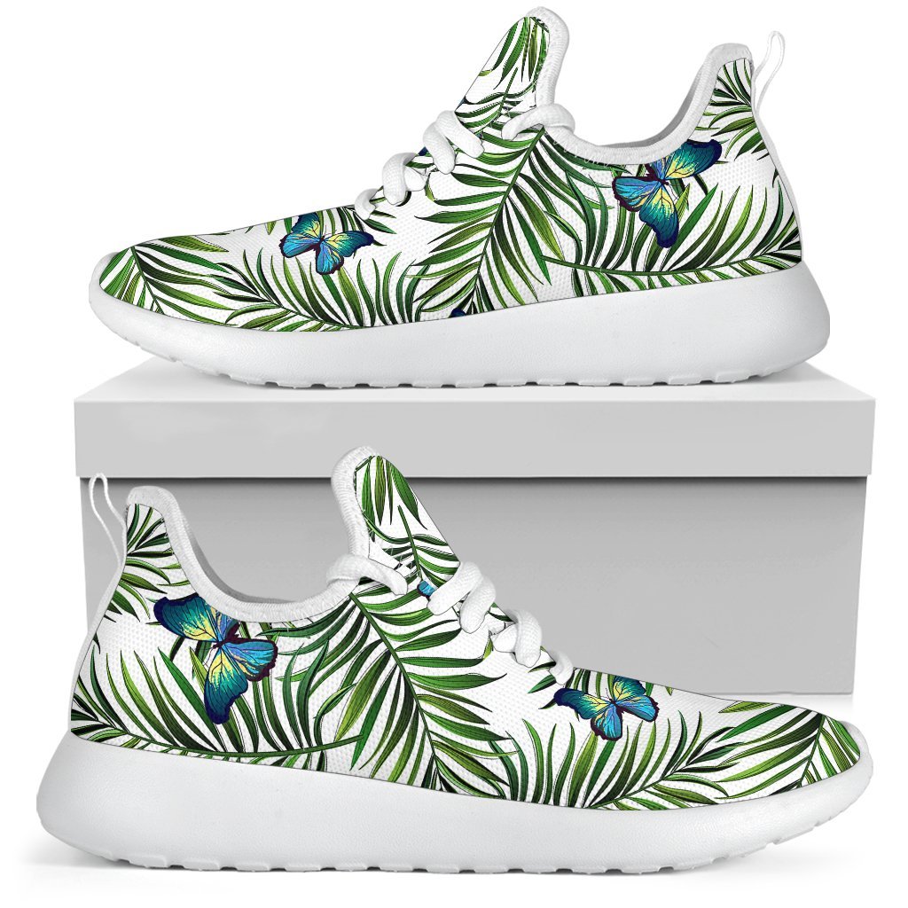 Tropical Butterfly Pattern Print Mesh Knit Shoes GearFrost