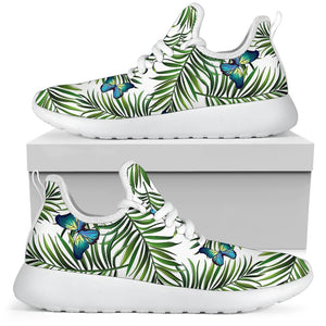 Tropical Butterfly Pattern Print Mesh Knit Shoes GearFrost